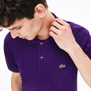 new lacoste classic fit purple polo